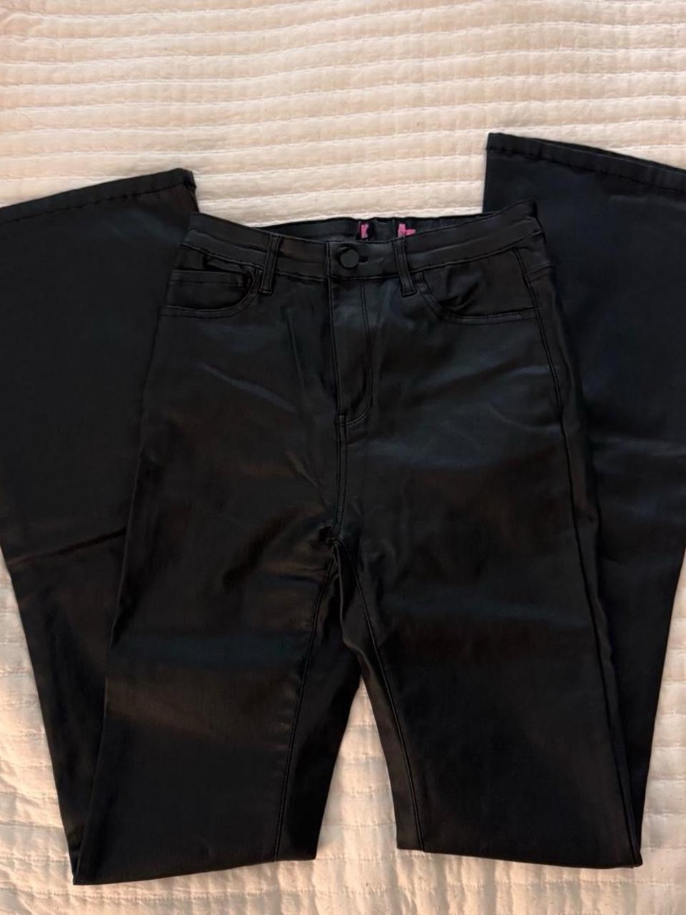 Edikted Luna faux leather flare pants- Size M